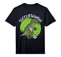 Soccersaurus Dinosaur Goalkeeper Sport T-Shirt - Fun Novelty Design Unisex
