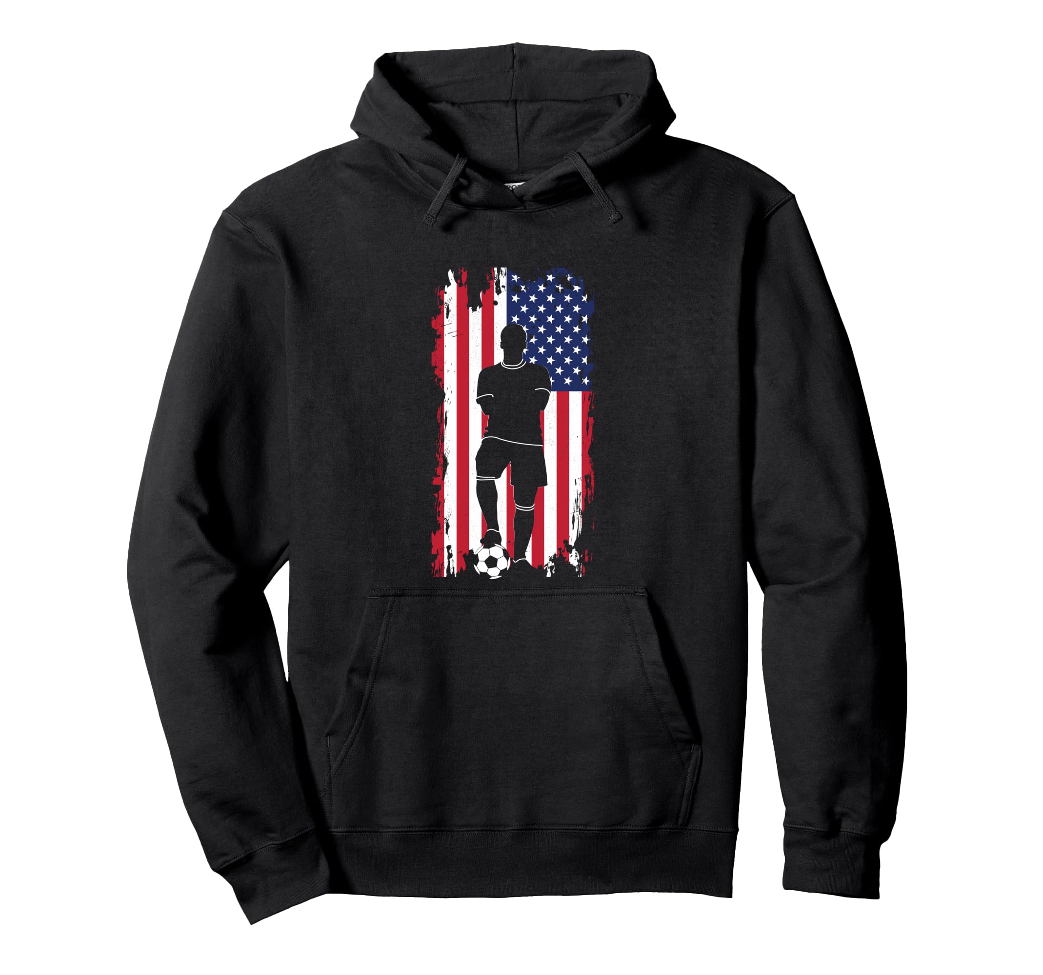American Flag Soccer Soccer Hoodie - Casual Everyday Wear for Adults