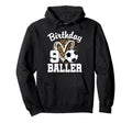 9Th Birthday Soccer Ball Leopard Heart 9 Hoodie - Trendy Graphic Unisex