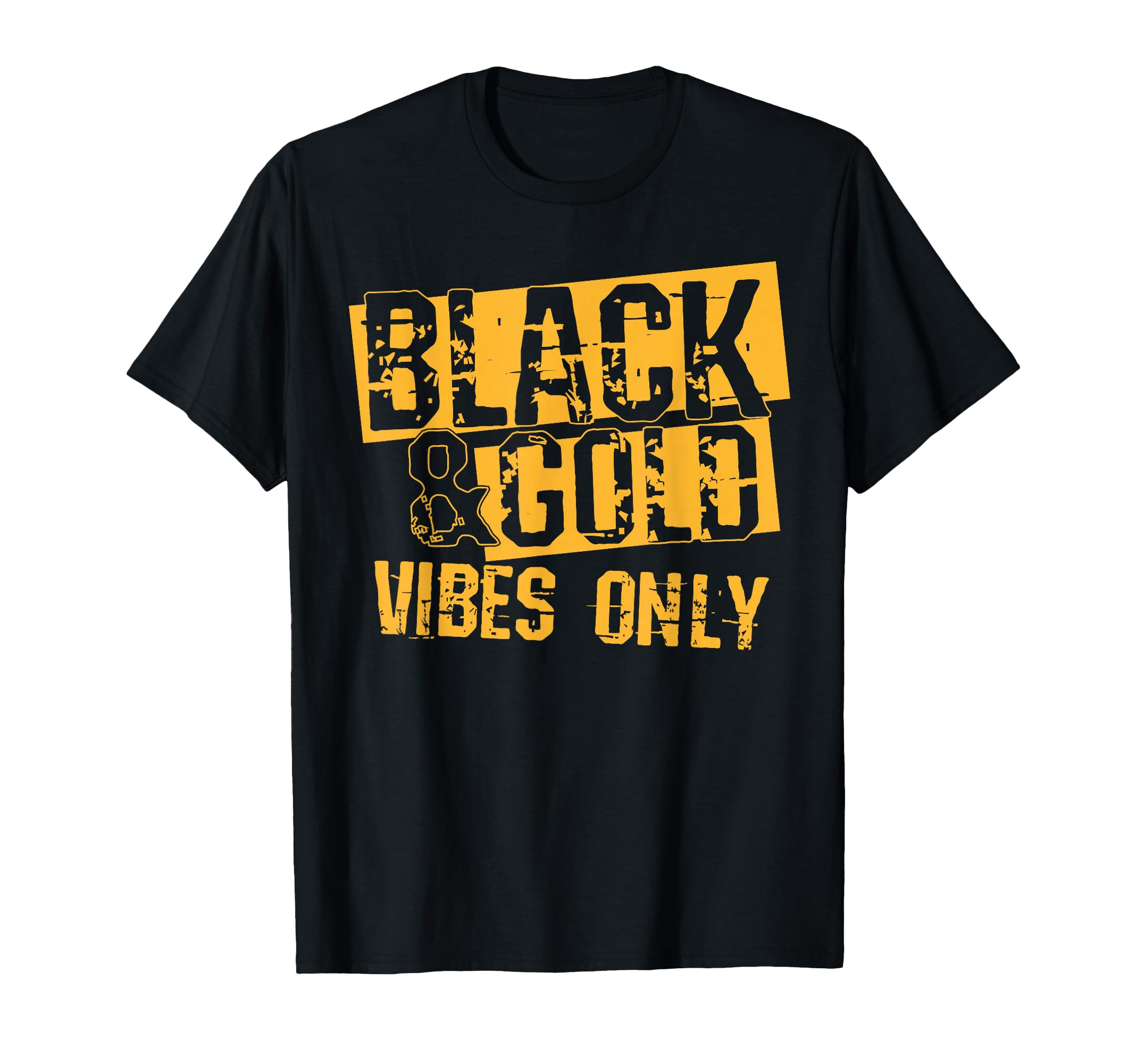 Black Gold Game Day Group High School T-Shirt - Minimalist Print Unisex