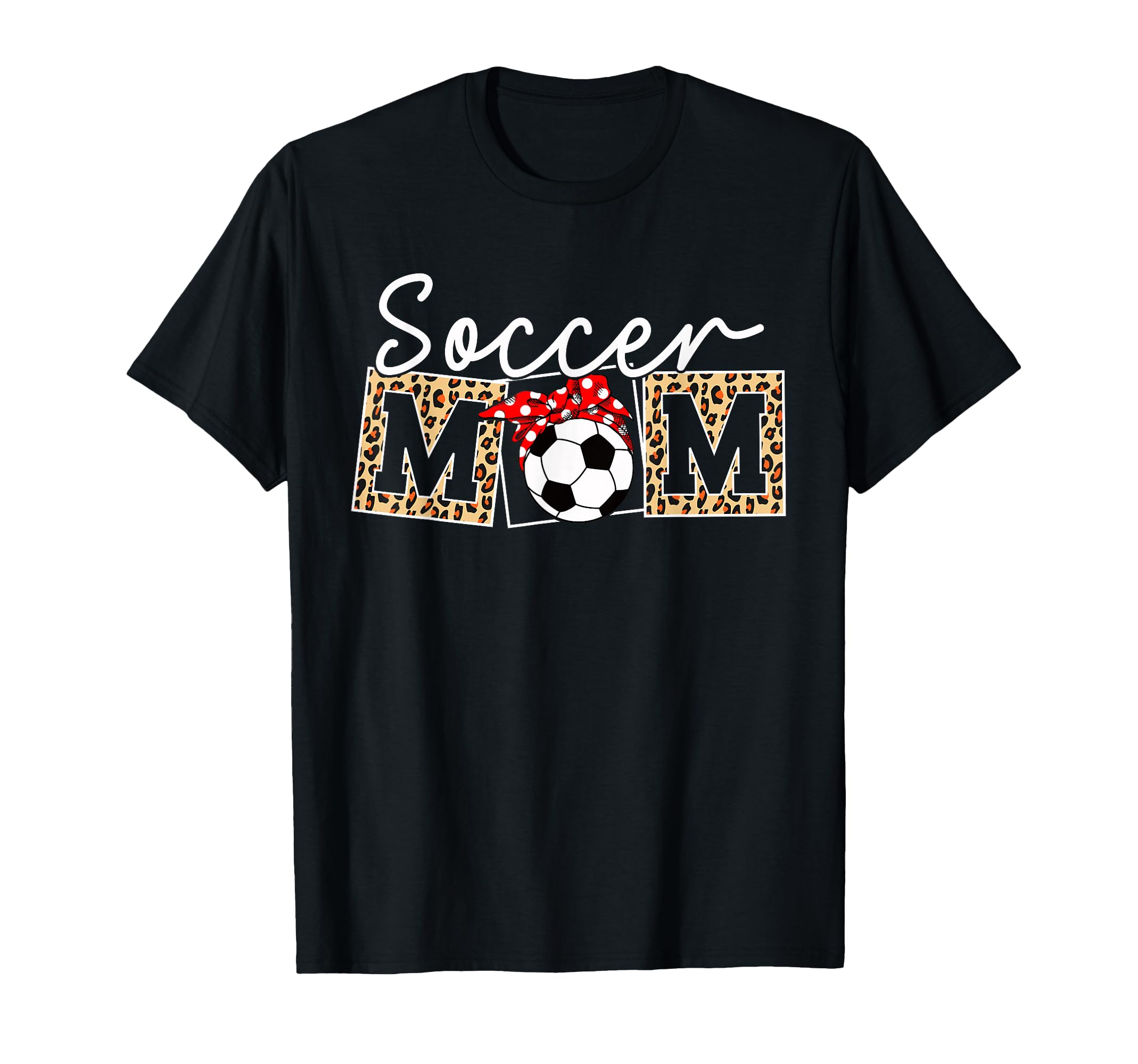 Leopard Soccer Mom Life Game Day T-Shirt - Minimalist Print for Adults