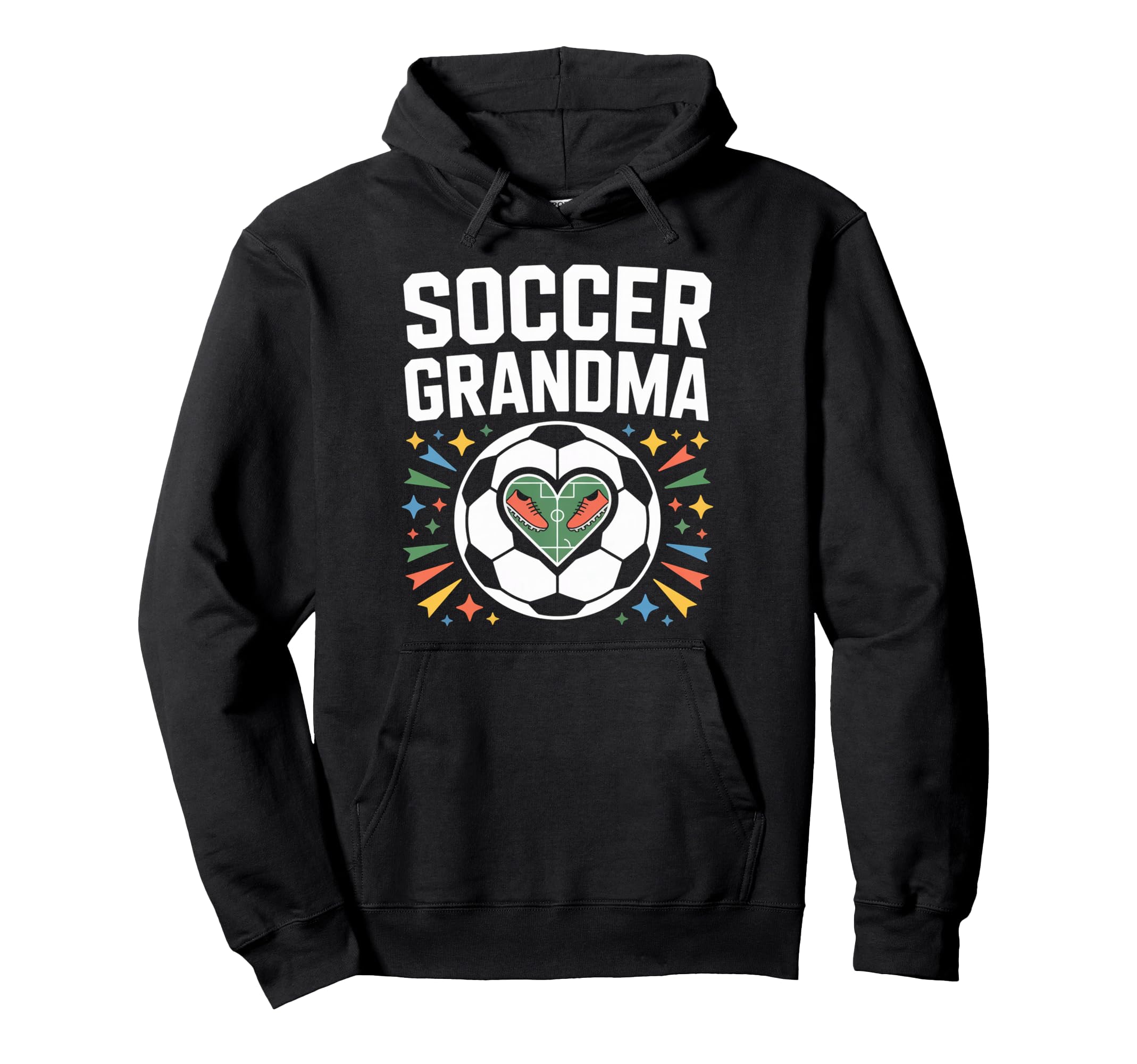 Soccer Grandma Heart Field Cleats Hoodie - Minimalist Print Men Women