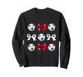 Soccer Balls Bows Womens Soccer Sweatshirt - Streetwear Style for Adults