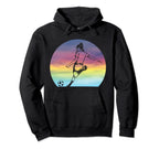 Womens Soccer Silhouette Sunset Soccer Hoodie - Novelty Apparel for Adults