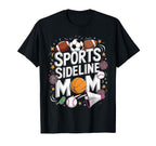 Happy Mama Sports Sideline Soccer T-Shirt - Graphic Print for Adults