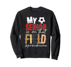 Proud Soccer Senior Mama Soccer Sweatshirt - Fun Novelty Design Unisex
