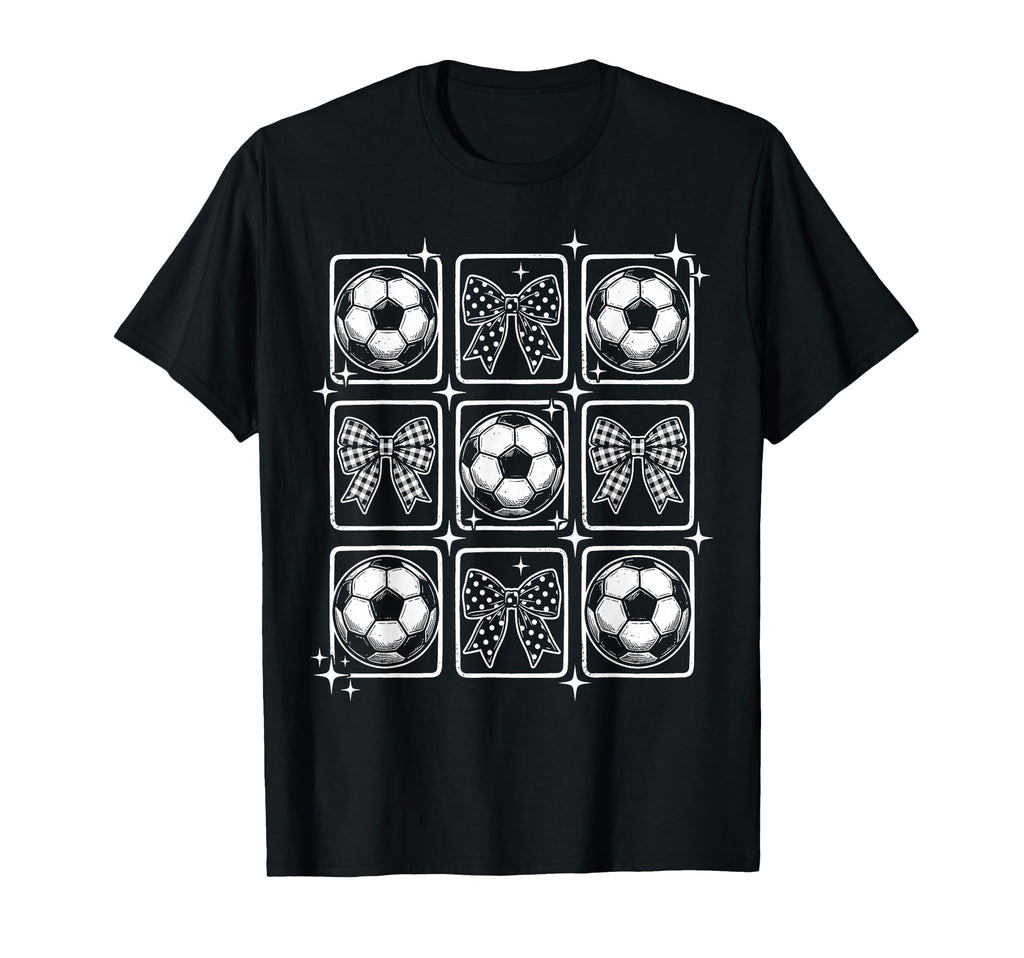 Coquette Bow Soccer T-Shirt - Trendy Graphic Men Women