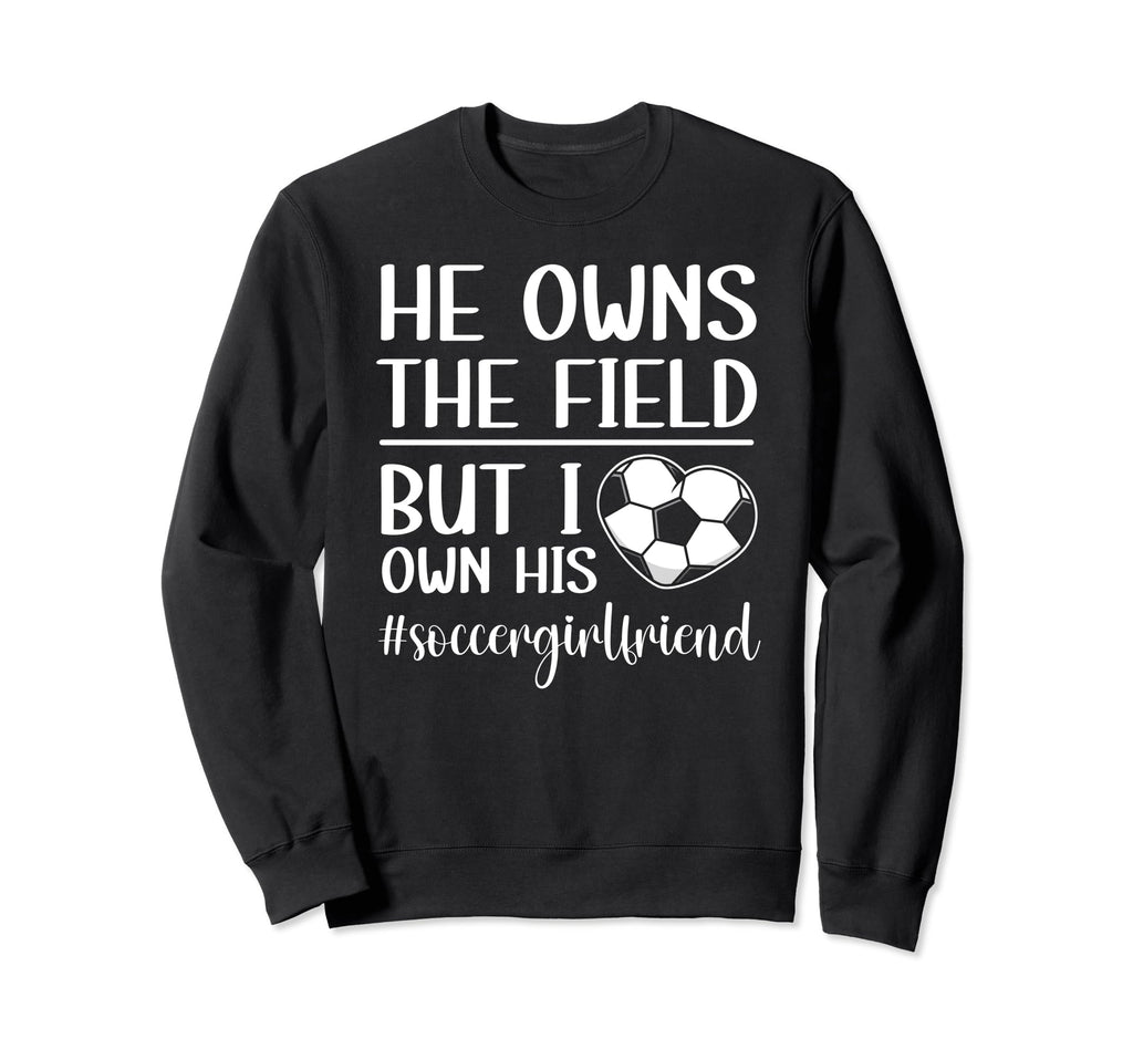 I Own His Heart Soccer Girlfriend Sweatshirt - Aesthetic Graphic Men Women