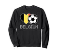 Belgium Soccer Belgian Flag Love Sweatshirt - Aesthetic Graphic Men Women