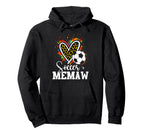 Soccer Memaw Leopard Heart Colorful Hoodie - Unique Graphic Men Women