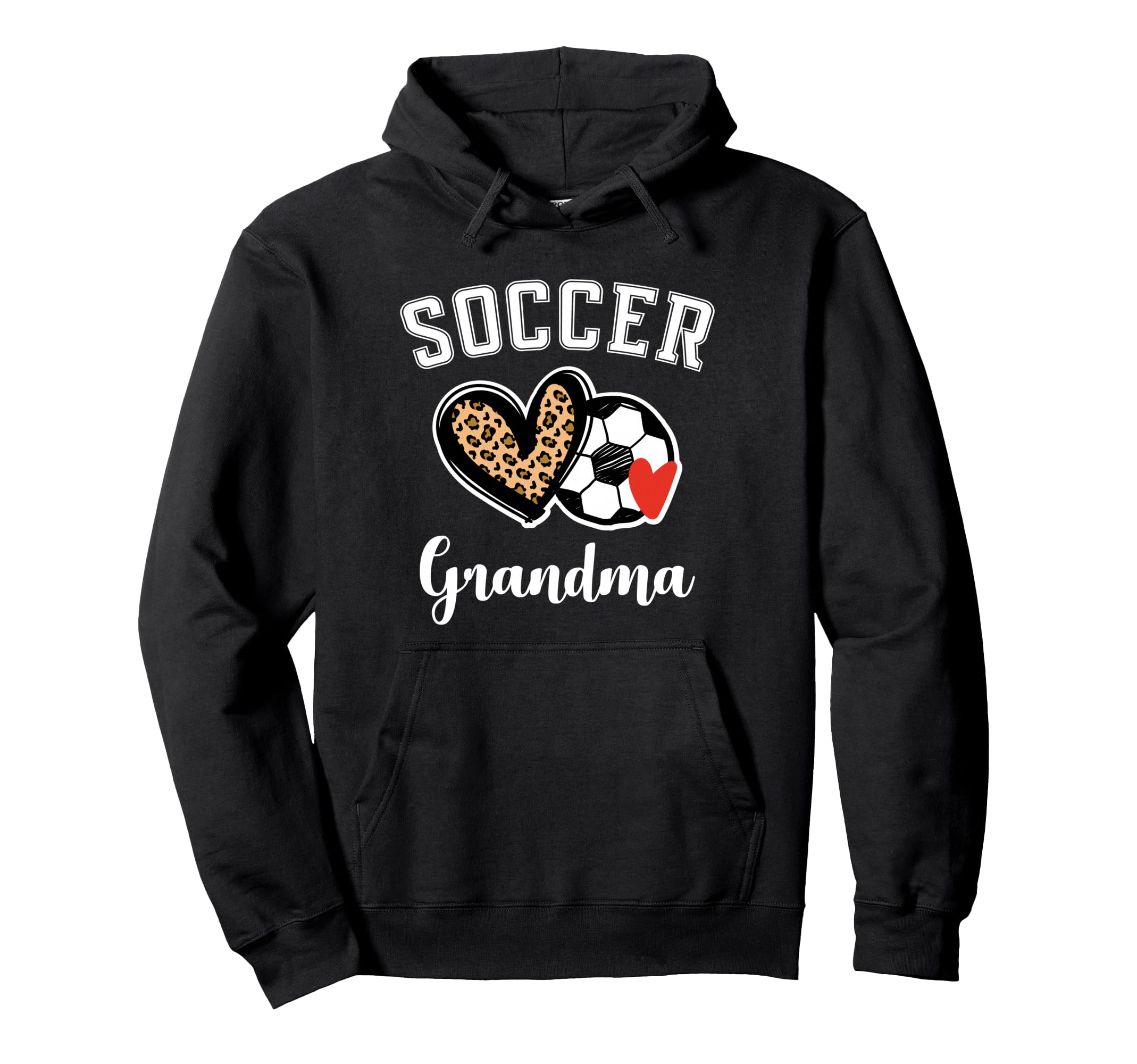 Soccer Grandma Leopard Heart Hoodie - Streetwear Style Men Women