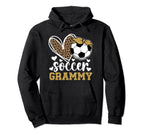 Soccer Grammy Heart Grandma Grammy Soccer Hoodie - Streetwear Style Unisex
