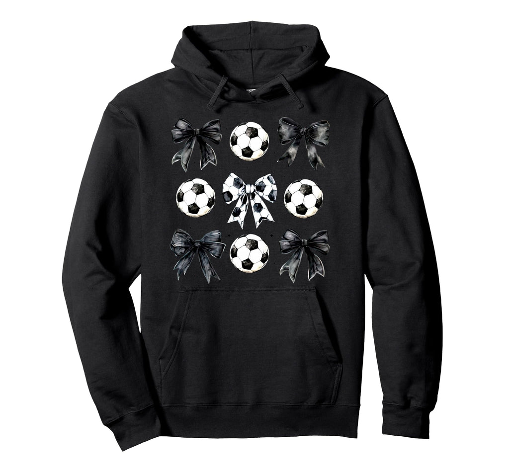 Soccer Bow Game Day Mama Soccer Mothers Hoodie - Minimalist Print Unisex
