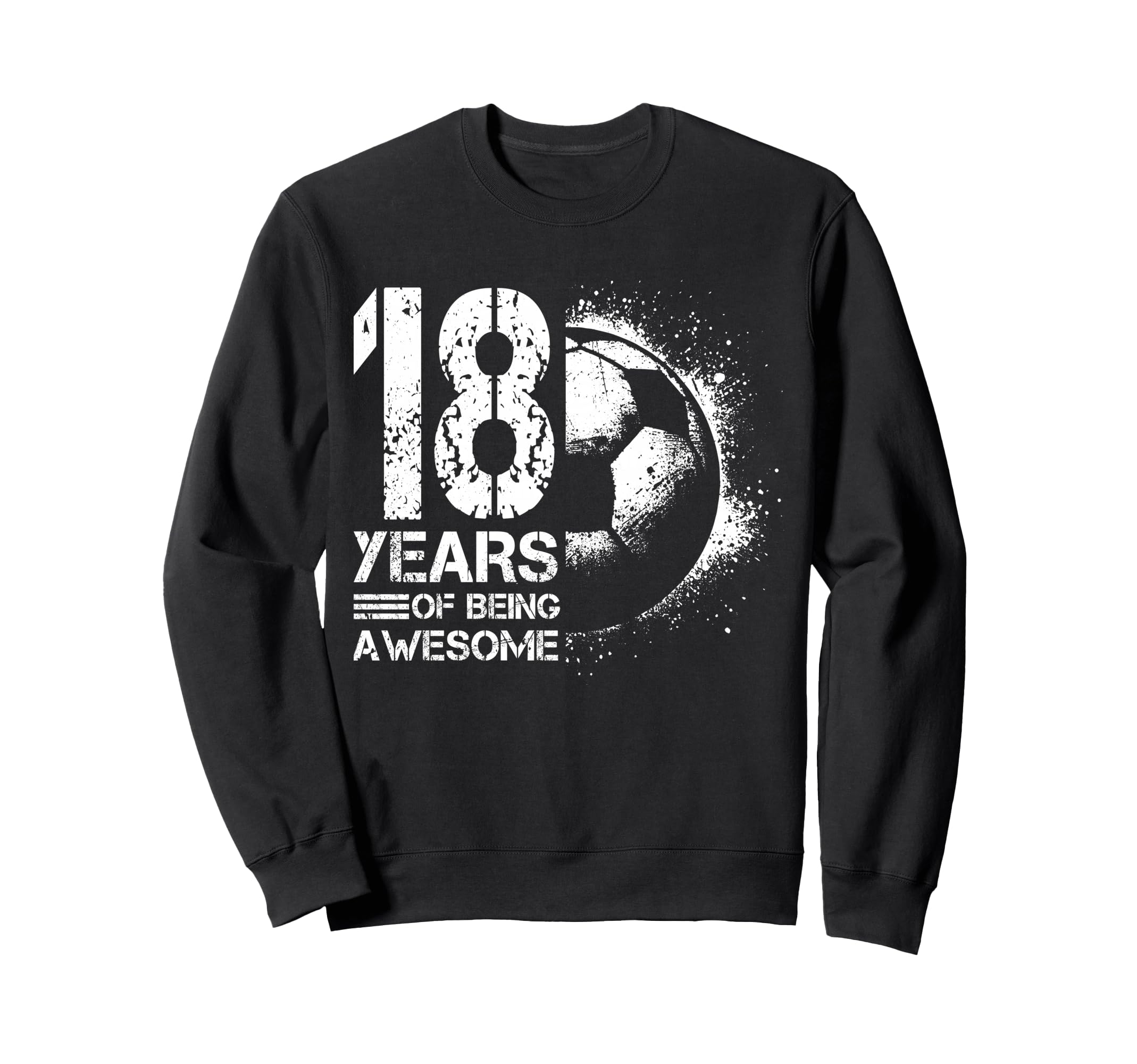 18Th Birthday Soccer Player Sweatshirt - Aesthetic Graphic for Adults