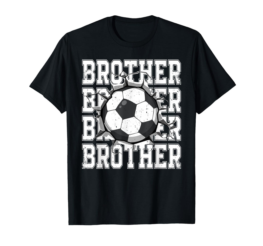 Soccer Brother Cracked Wall Family T-Shirt - Aesthetic Graphic Unisex