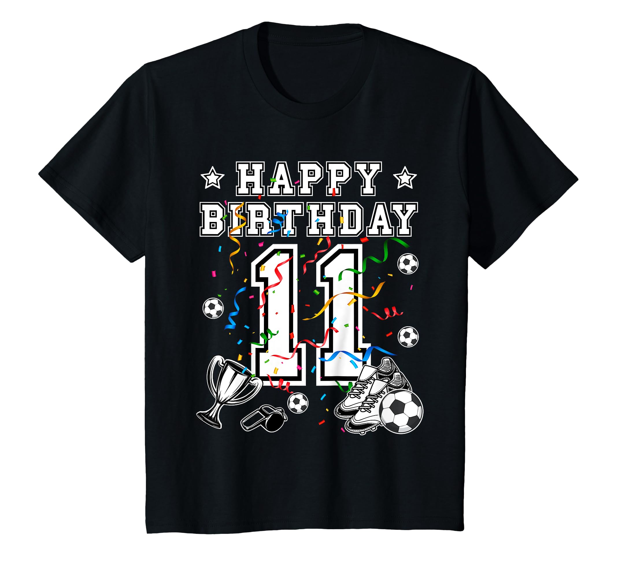Soccer Birthday 11 Years Soccer T-Shirt - Minimalist Print for Adults