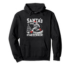 Santas Star Striker Funny Soccer Hoodie - Streetwear Style for Adults