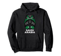 Saudi Arabia Flag Hairbun Football Soccer Hoodie - Minimalist Print Unisex