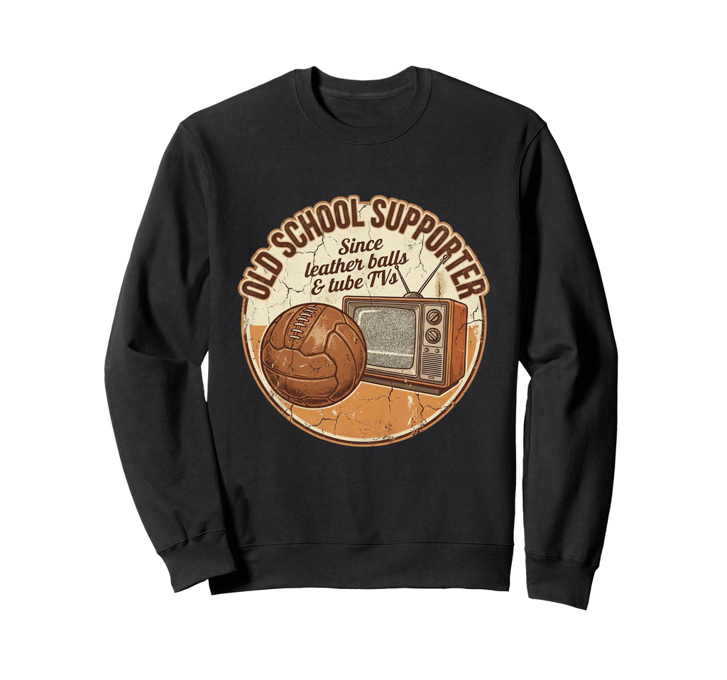 Old School Soccer Supporter Sweatshirt - Aesthetic Graphic for Adults
