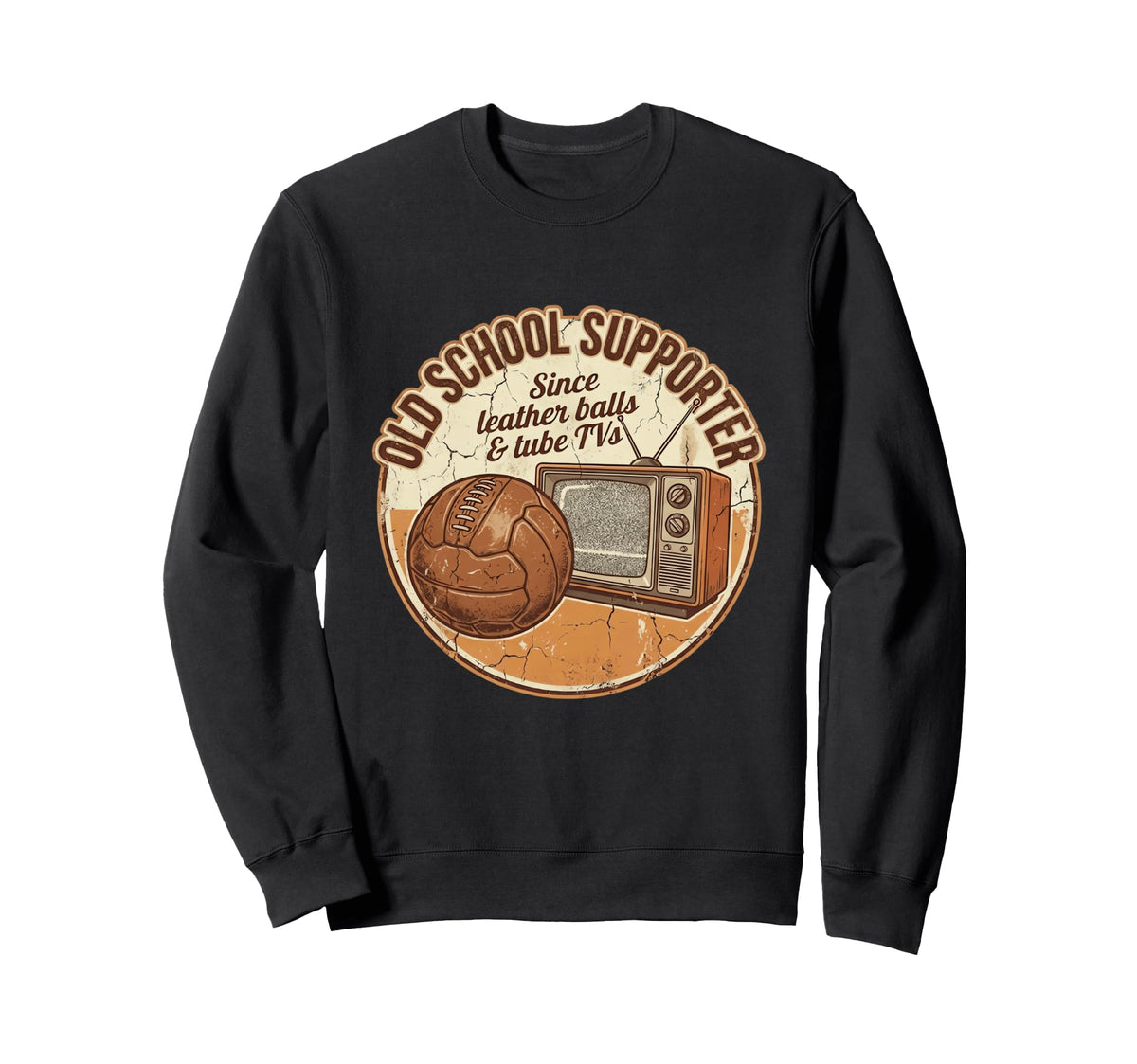 Old School Soccer Supporter Sweatshirt - Aesthetic Graphic for Adults