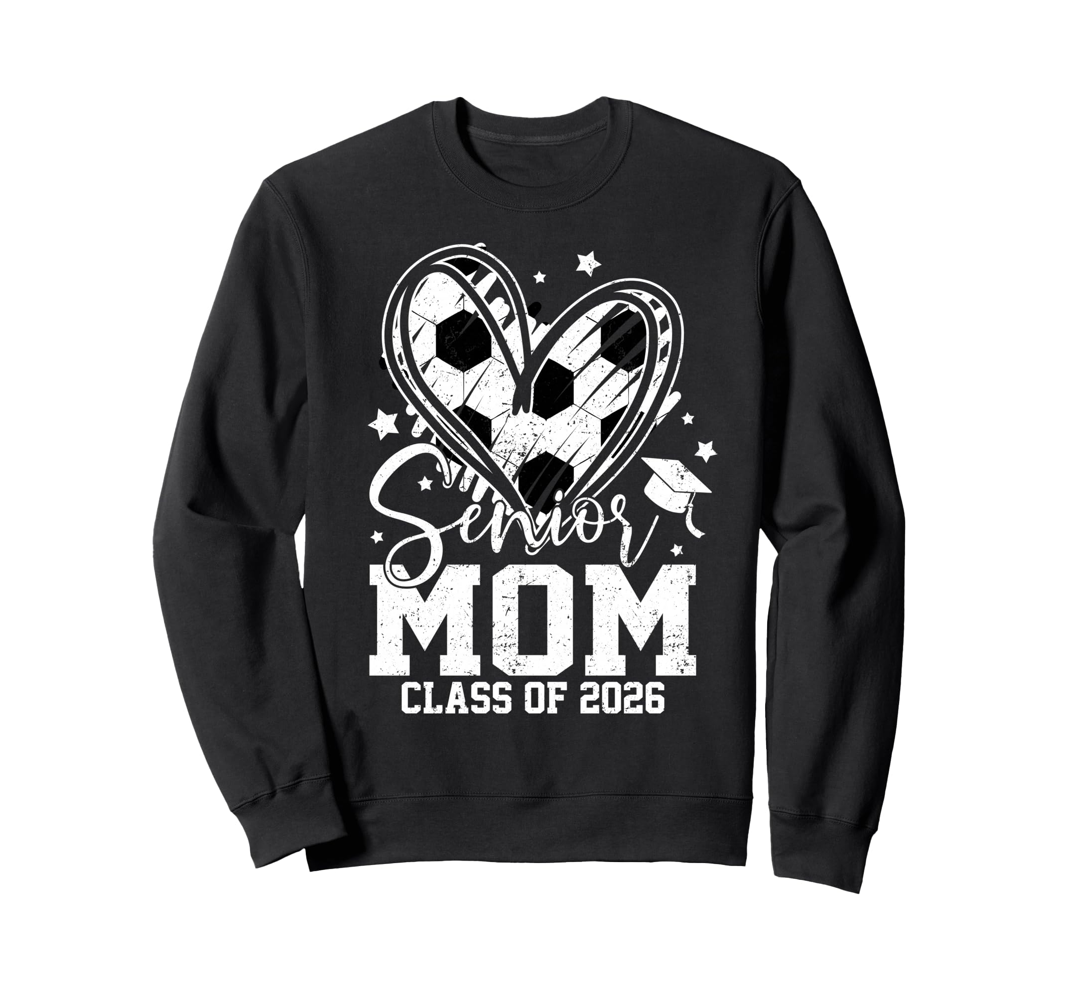 Senior Mom Class 2026 Soccer Sweatshirt - Minimalist Print Unisex