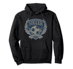 Blue Gray Distressed Lifes About Goals Hoodie - Graphic Print Unisex