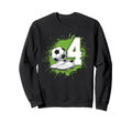 4 Soccer Birthday Gift Soccer Fan Sweatshirt - Custom Art Print for Adults