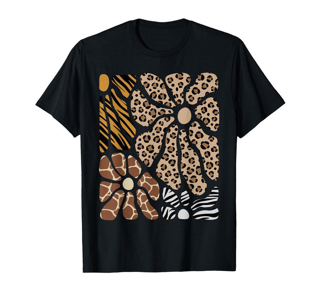 Safari Floral Boho Flowers Animals T-Shirt - Minimalist Print Men Women