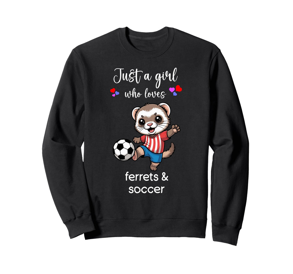 Ferret Soccer Ferret Soccer Sweatshirt - Trendy Graphic Men Women