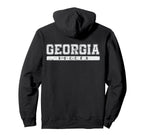 Georgia Soccer White Text Hoodie - Aesthetic Graphic Unisex