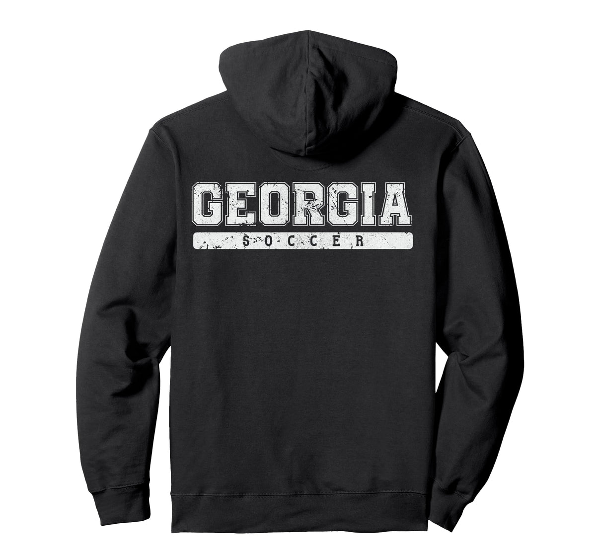 Georgia Soccer White Text Hoodie - Aesthetic Graphic Unisex
