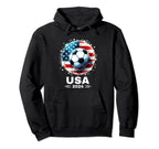 American Flag Soccer Womens Soccer Hoodie - Trendy Graphic Men Women
