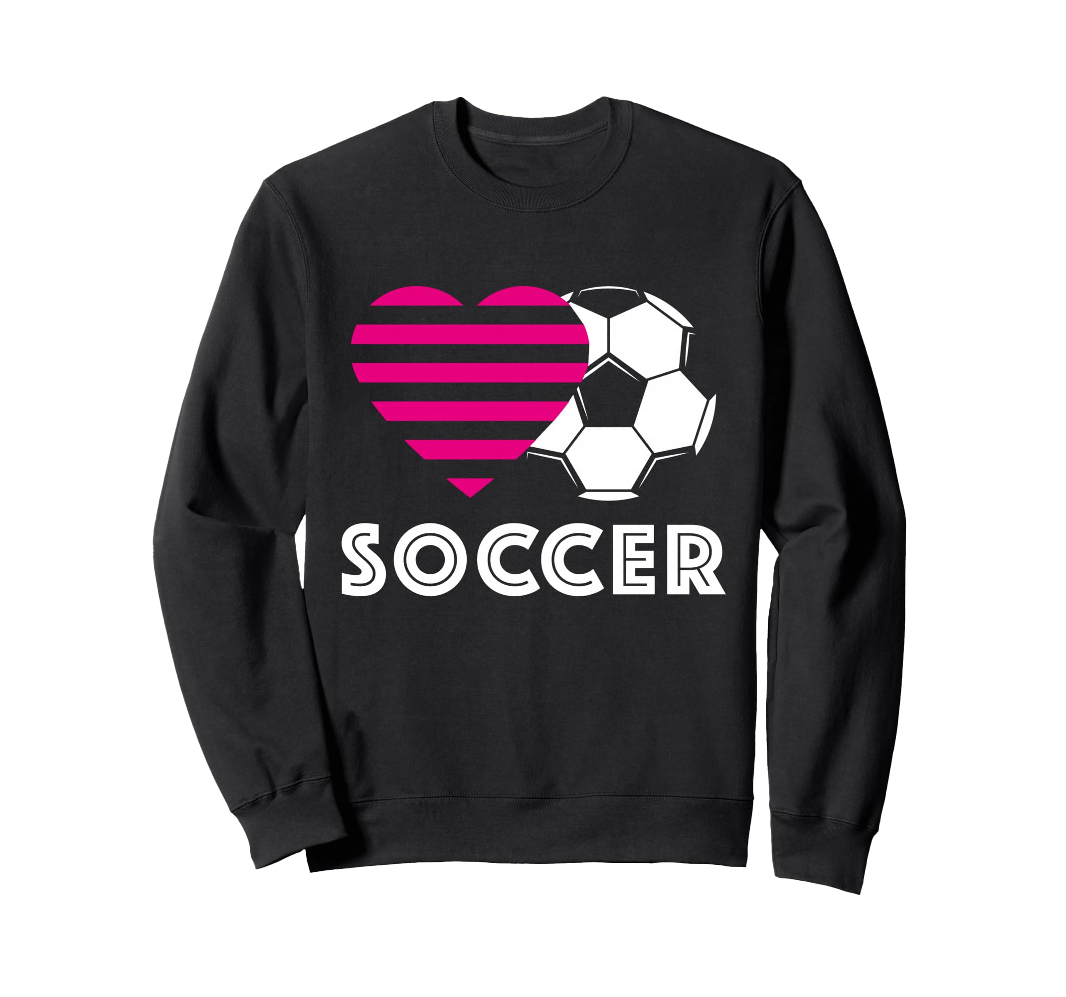 Soccer Heart Love Heartbeat Outfit Sweatshirt - Trendy Graphic Unisex