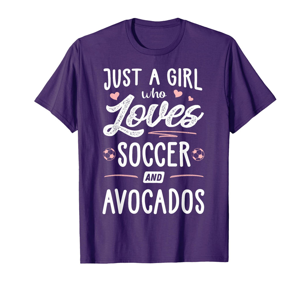 Just Who Loves Soccer And Avocados Gift T-Shirt - Unique Graphic Men Women