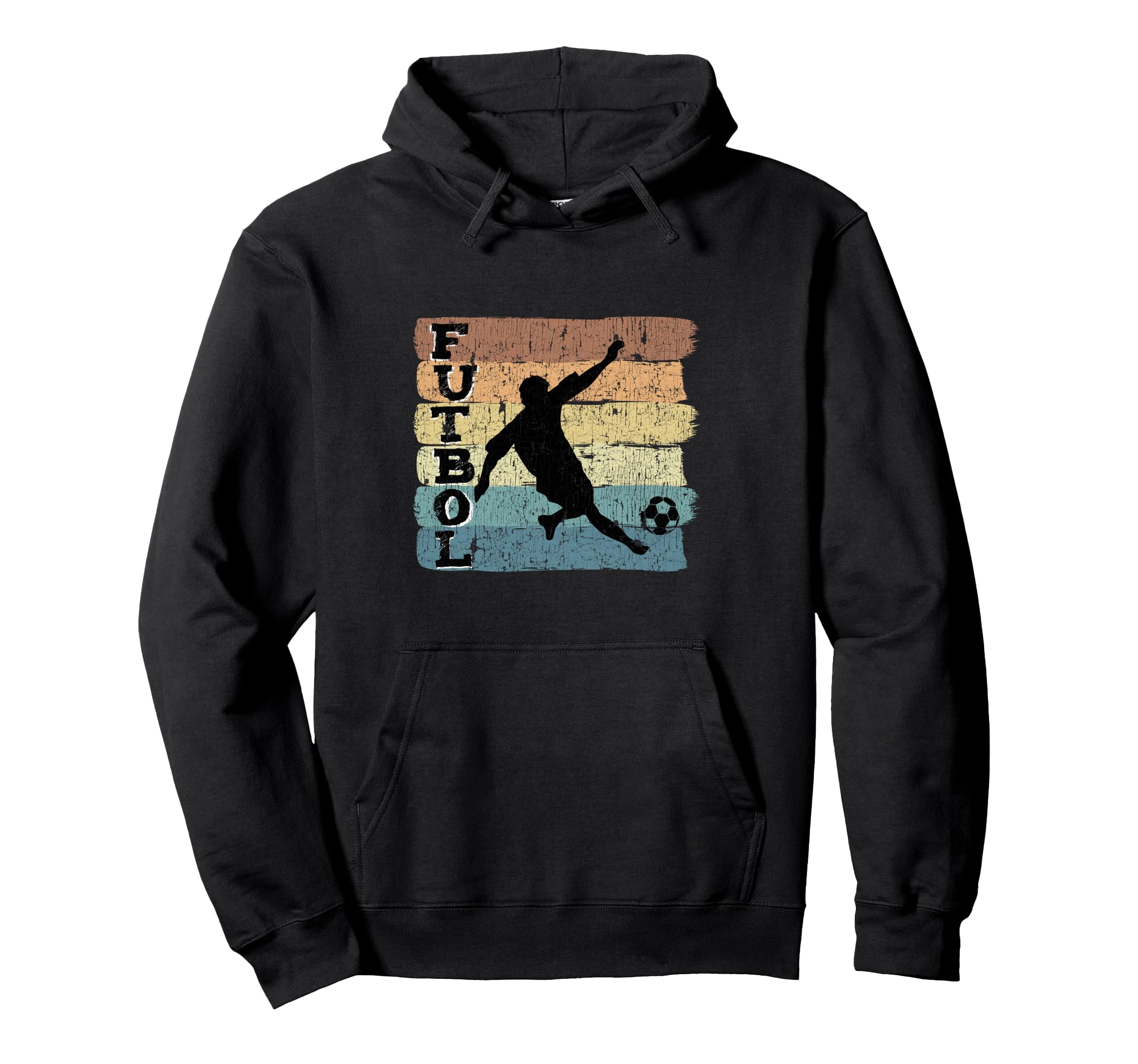 Soccer Player Silhouette Action Hoodie - Trendy Graphic Men Women