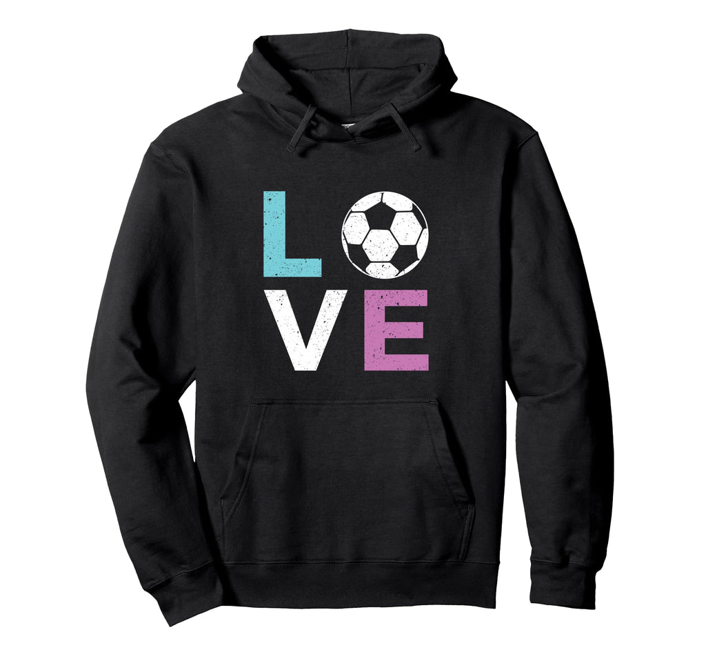 Soccer Themed I Love Soccer Hoodie - Casual Everyday Wear Unisex
