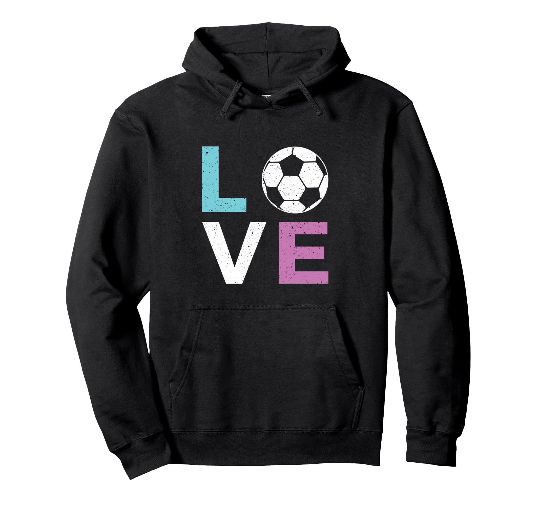 Soccer Themed I Love Soccer Hoodie - Casual Everyday Wear Unisex