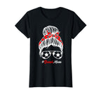 Soccer Mom Messy Bun Hair Soccer T-Shirt - Trendy Graphic for Adults