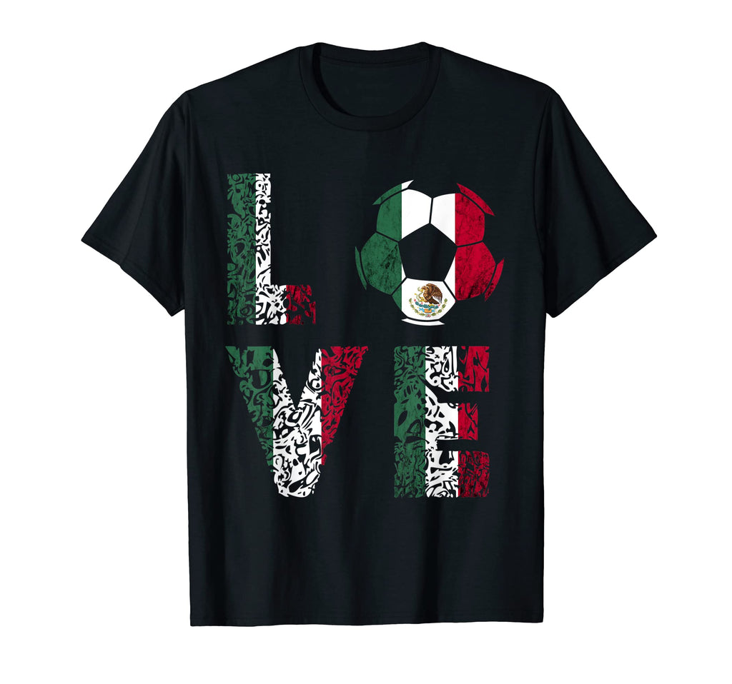 Mexico Soccer Ball Love Mexican Flag T-Shirt - Trendy Graphic for Adults