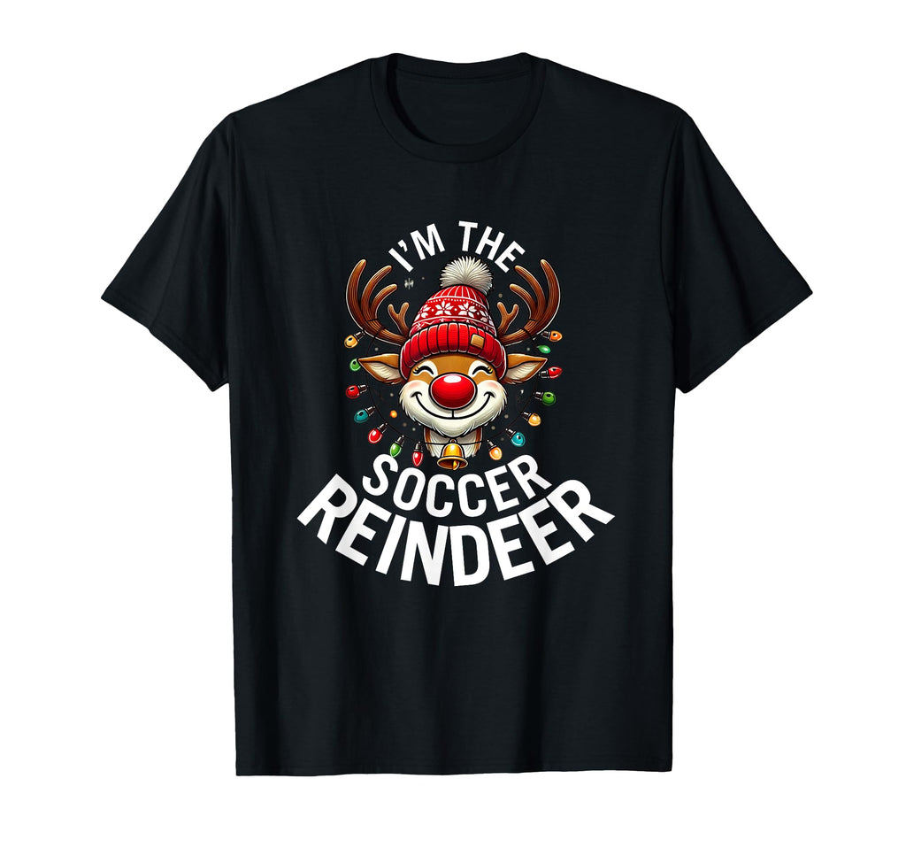 Soccer Reindeer Family Matching Group T-Shirt - Unique Graphic Men Women