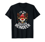 Soccer Reindeer Family Matching Group T-Shirt - Unique Graphic Men Women