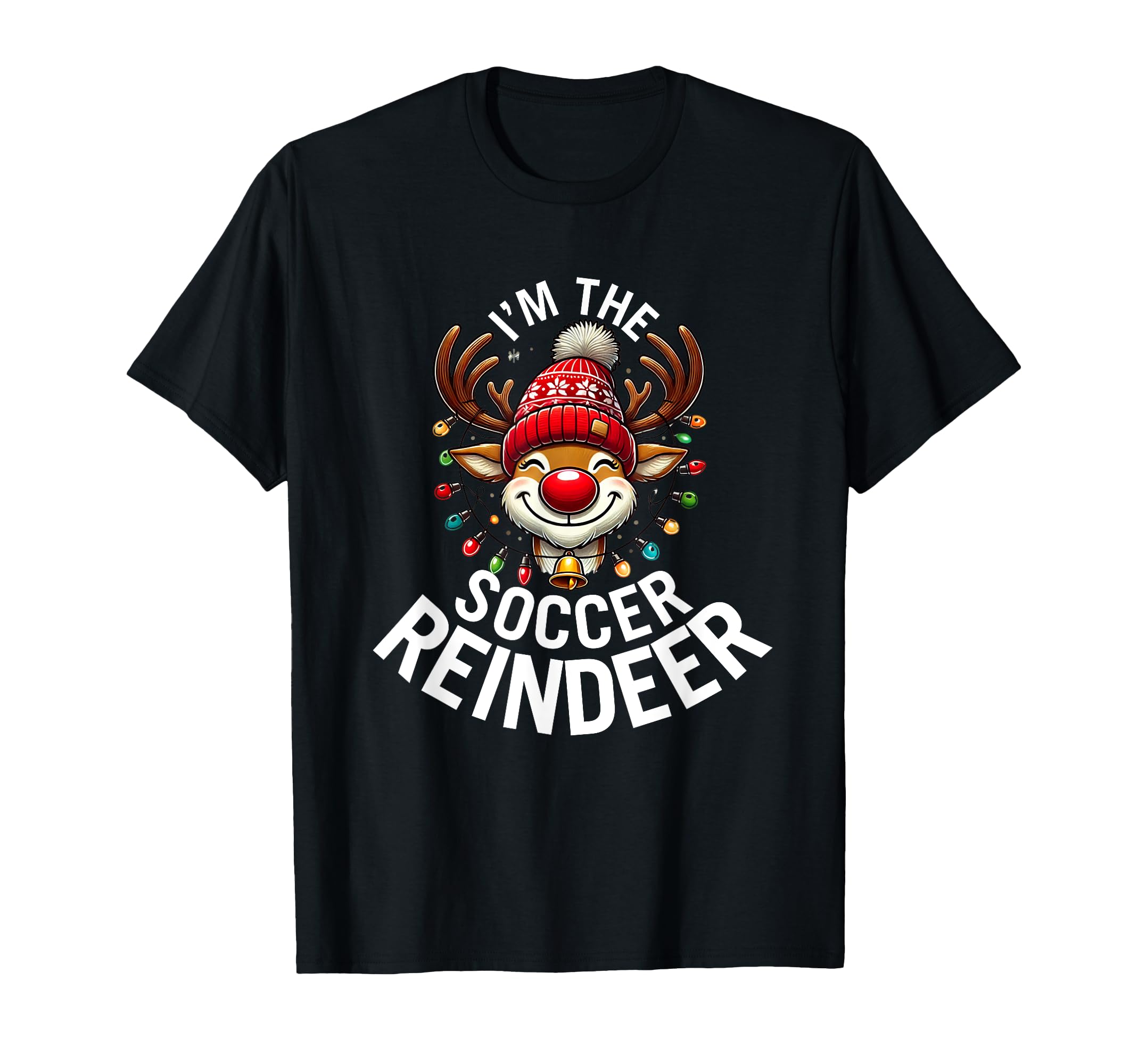 Soccer Reindeer Family Matching Group T-Shirt - Unique Graphic Men Women