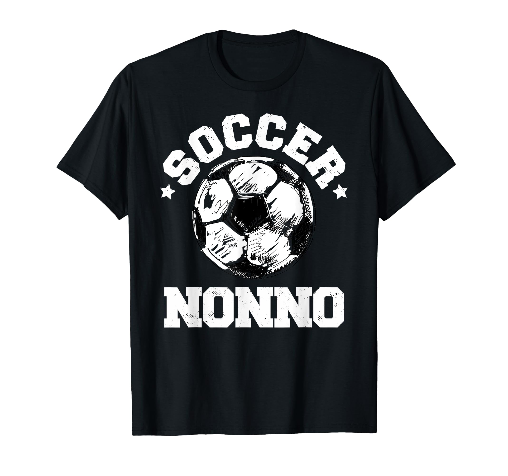 Soccer Nonno Soccer Ball Distressed T-Shirt - Custom Art Print Men Women
