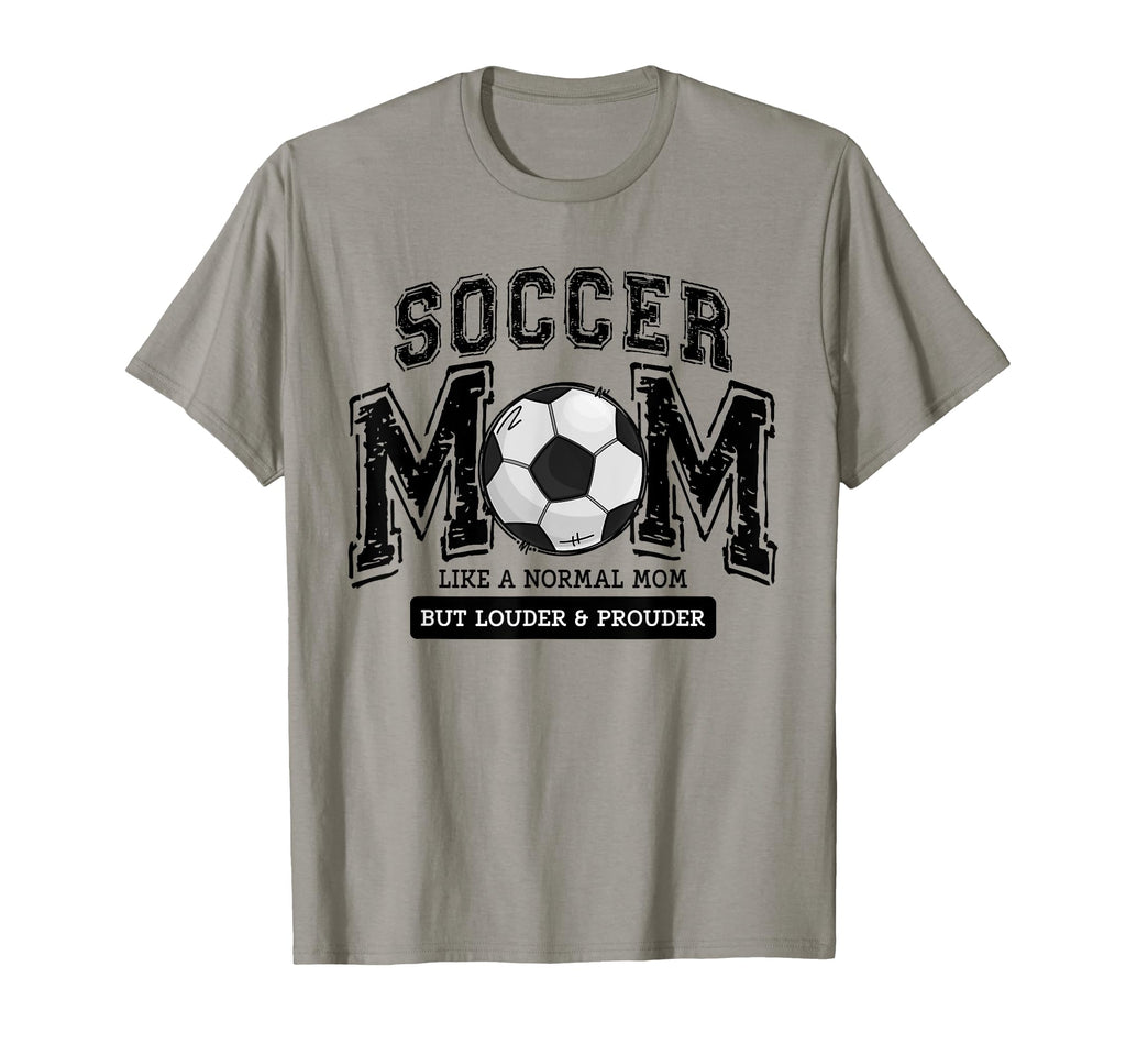 Soccer Mom Varsity Like Normal Mom T-Shirt - Novelty Apparel for Adults