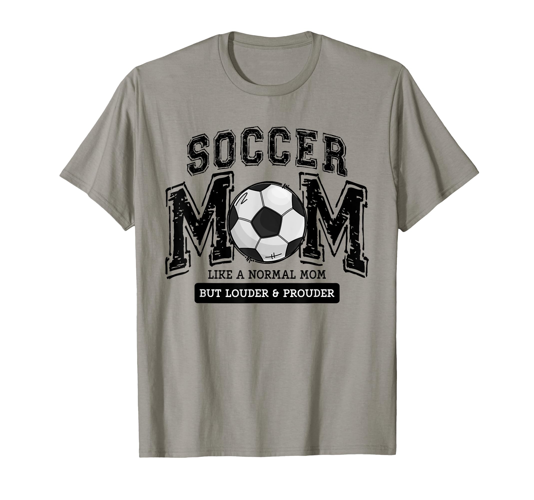 Soccer Mom Varsity Like Normal Mom T-Shirt - Novelty Apparel for Adults