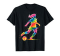 Colorful Funny Soccer Fan Dad Mom Game T-Shirt - Graphic Print Men Women