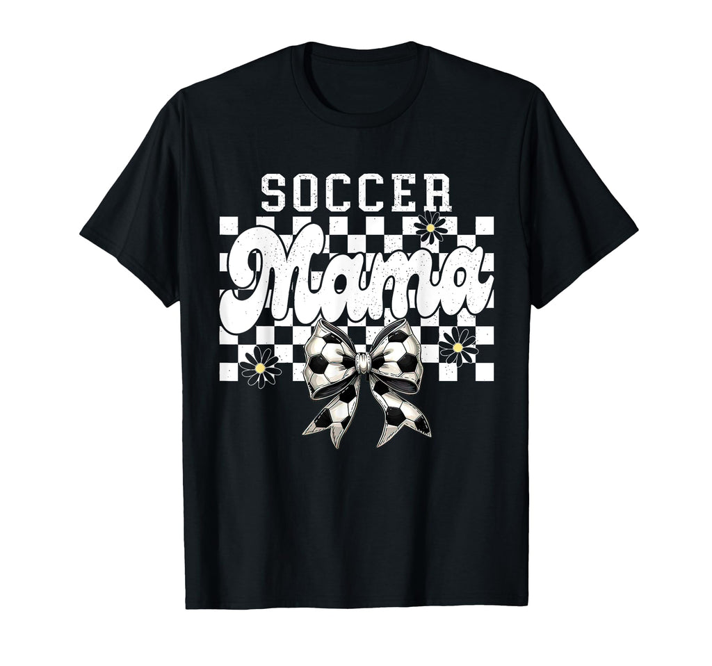 Soccer Mama Checkered Soccer Mom T-Shirt - Custom Art Print for Adults