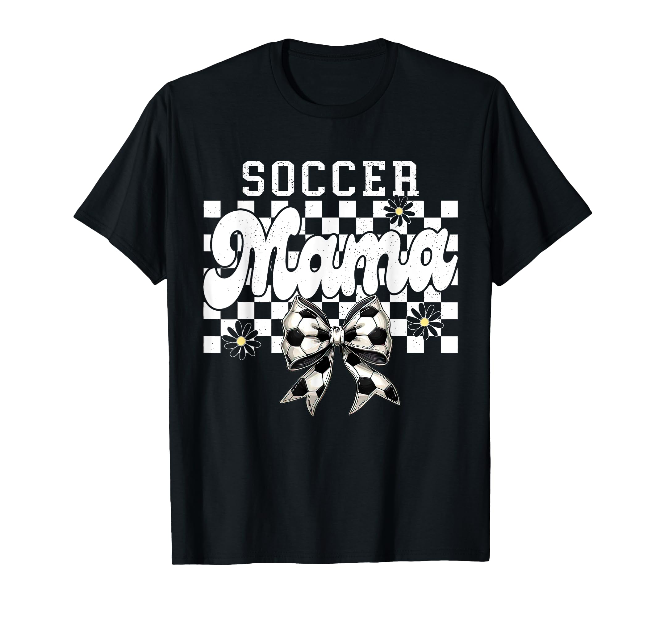 Soccer Mama Checkered Soccer Mom T-Shirt - Custom Art Print for Adults