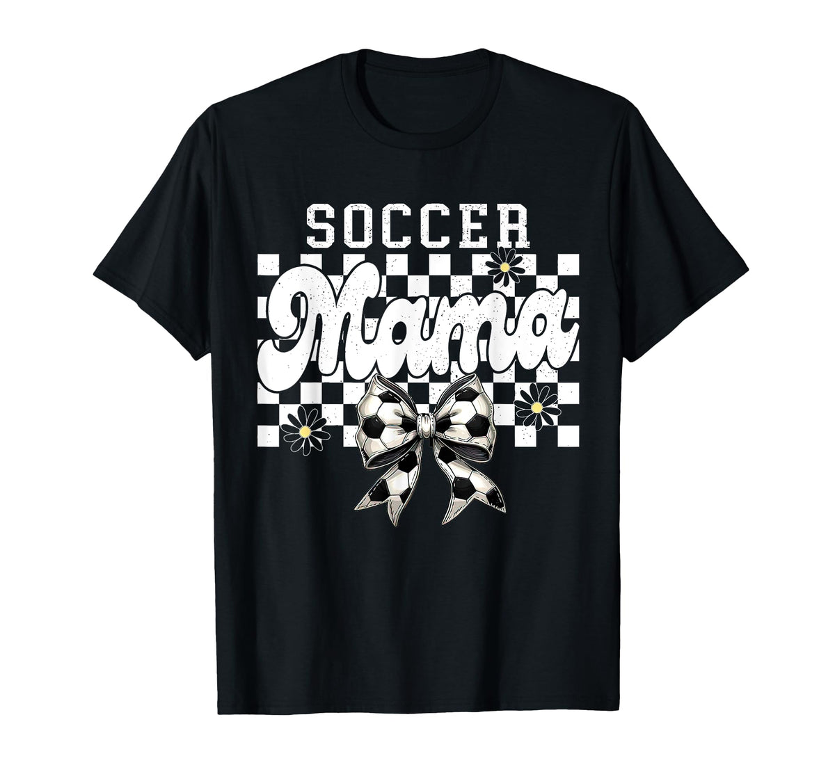 Soccer Mama Checkered Soccer Mom T-Shirt - Minimalist Print Men Women