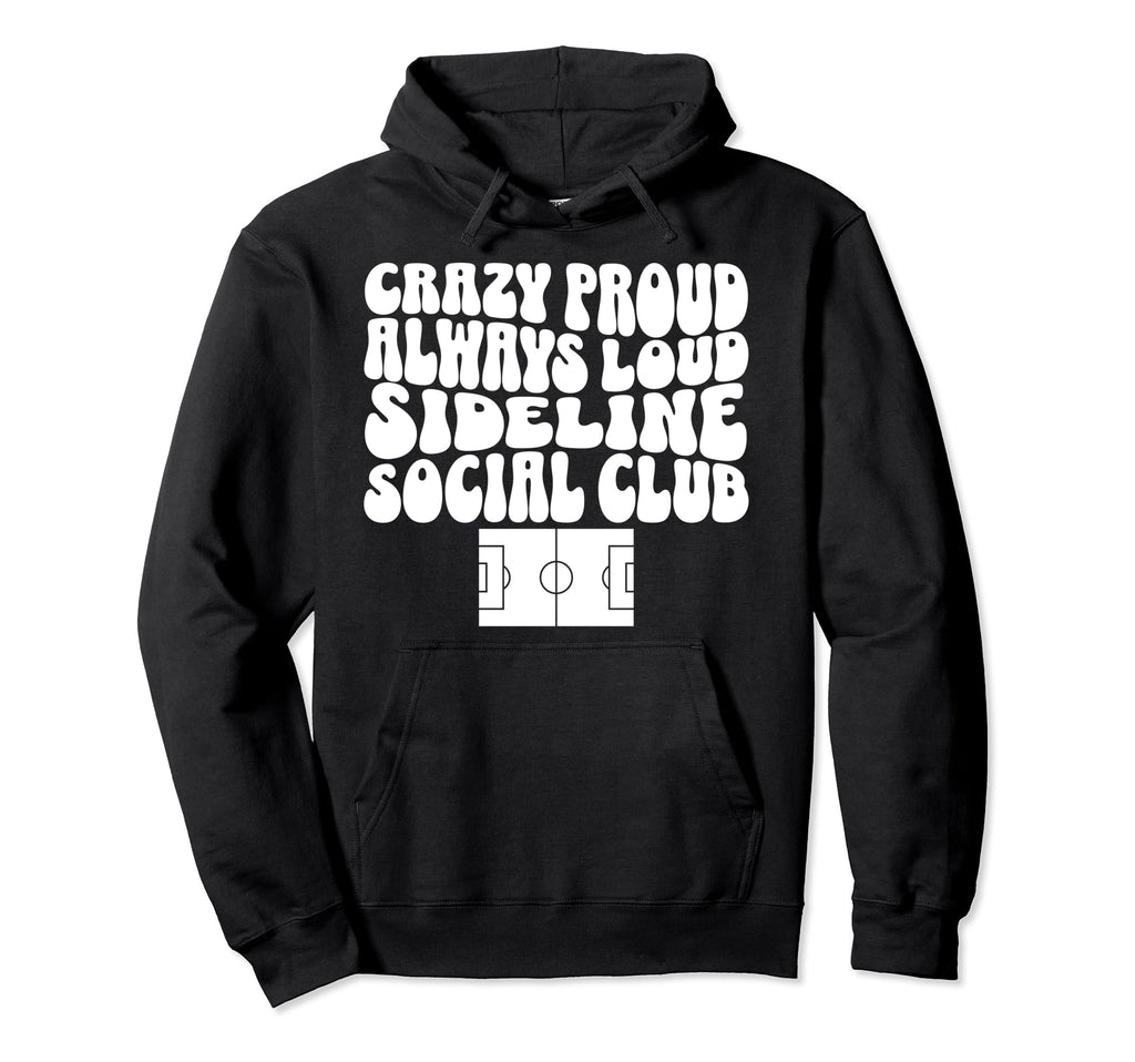 Sideline Social Club Soccer Field Soccer Mom Hoodie - Graphic Print Unisex